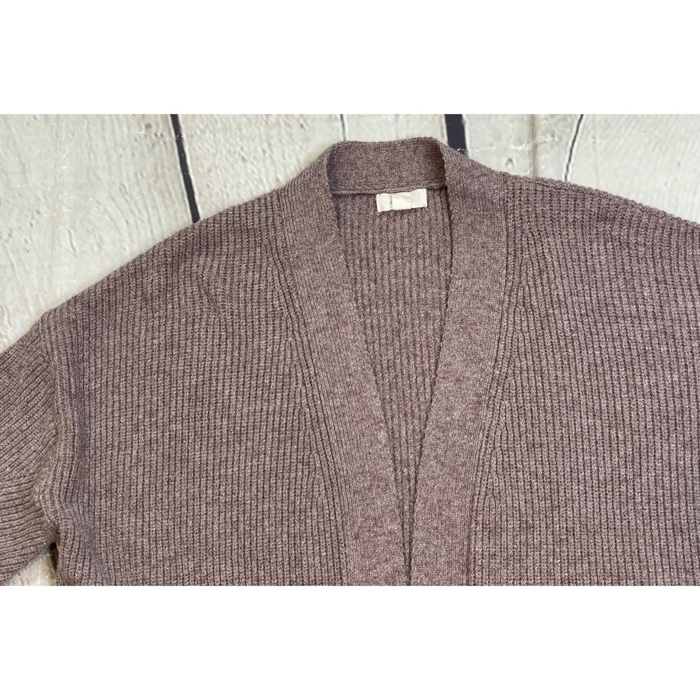 Debut Open Front Ribbed Knit Cardigan - Picture 7 of 13